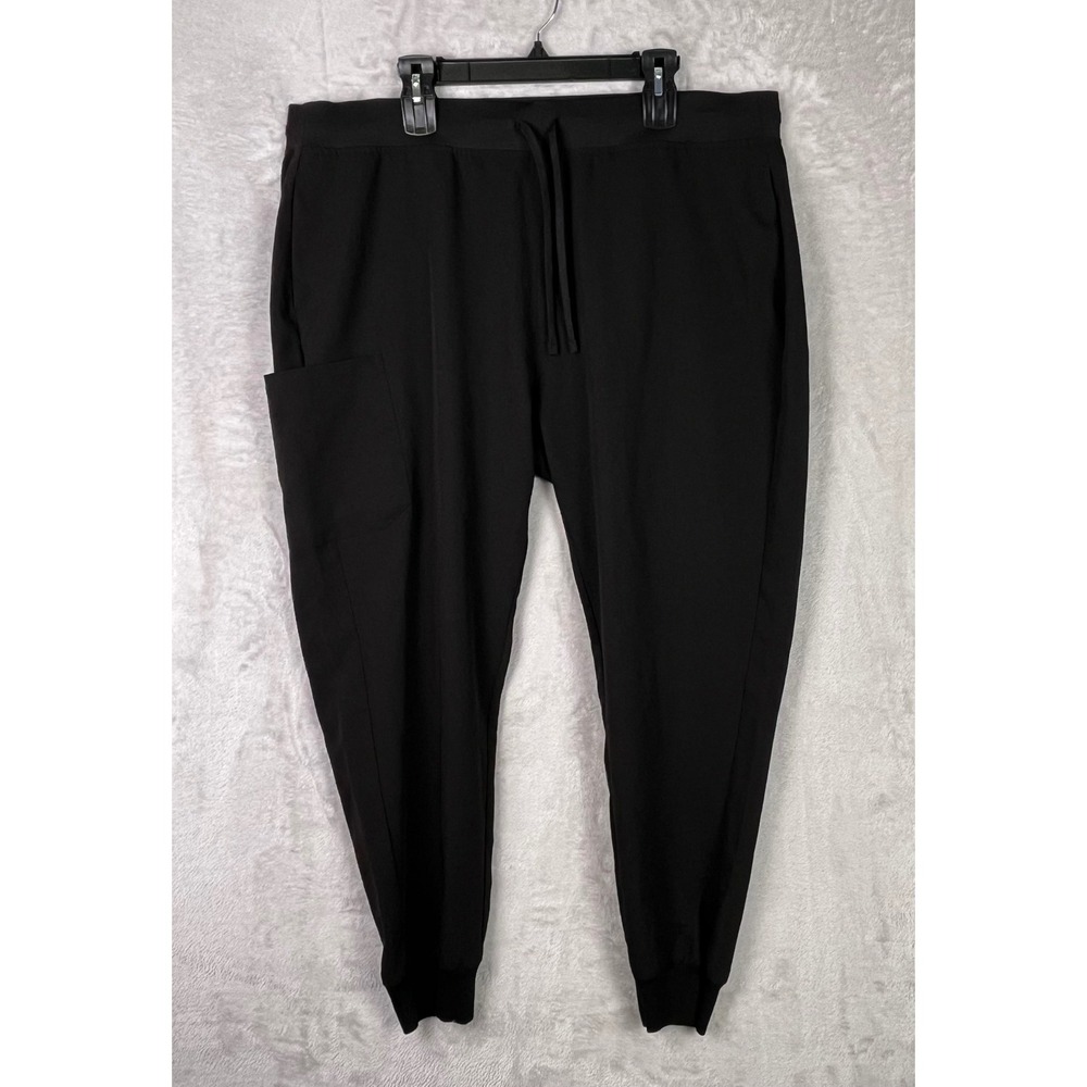 Mandala Jogger Scrub Pants Womens 2XL Black Equa-Tek Cargo Pockets Drawstring